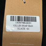 Reformation Jeans Black 90s Retro Straight Leg Ankle Snaps Women Size 31 Denim Photo 8