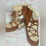 Veronica Beard NEW  Elfred Leather & Shearling Lace Up  Platform Boots Size 11M Photo 4