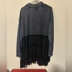 We The Free Pixie Sweatshirt poppyseed black grey free people boho oversized L Photo 3
