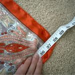 Bright orange silky scarf bandana bag accessories Photo 3