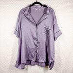 Victoria's Secret  Purple Satin Logo Print Pajama Set Photo 1