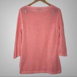 Talbots  open knit cotton tunic sweater Women’s size Large Beachy Vacation Pastel Photo 2