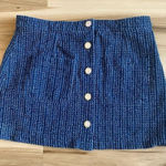 Harper Women's Blue Tweed Button Front Knee Length Skirt Size M Clueless Size M Photo 0