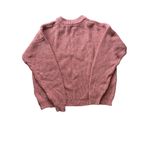 Natural Reflections  Sweater Women Medium Mauve Pullover Henley Open Knit Photo 2