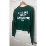 Victoria's Secret PINK Michigan State MSU Spartans Long Sleeve Crop Size Small Green Photo 9