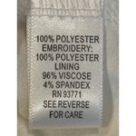 Kaktus White Embroidered Floral‎ Cap Sleeve Shirt Size Small Photo 4