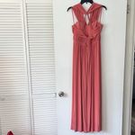 BCBGeneration  Coral Maxi Dress Formal‎ Evening Wear Lined Size 10 HOCO Event Photo 3