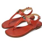 Michael Kors Women's Mk Plate Thong Flat Sandal sandles deep orange size 7 Photo 1