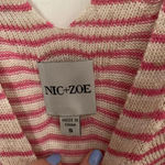 Nic+Zoe  Lightweight Summer Pink & White Tank Linen Photo 3