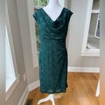Dress Barn Collection Dark Green Lace Cowl Neck Sleeveless Midi Formal Dress 12 Photo 11