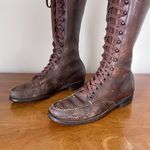 American Vintage vintage • 1930s G.H. Bass aviator boots lace up knee high brown leather antique Photo 5