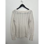 Aeropostale Y2K VTG Cream Cable Knit Sweater L Angora V-Neck Prep Nautical Soft Photo 3