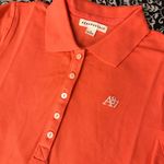 Aeropostale  Orange Coral Polo Top Embroidered A87 Logo Photo 2