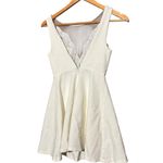 LULUS Promise Antique‎ White Lace Skater Mini Dress Size Medium Photo 3