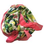 Victoria's Secret VS Victoria’s Secret Supermodel Essential Floral Square Scarf Pink Green 45X45 Photo 1