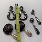 Dress Up Lot Of 3 Large Statement  Vintage Earrings Clip On Dangle Drop Photo 6