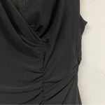 Kay Unger  Black Cap Sleeve Womens Mini Sheath Dress 12 Dark Academia Preppy Photo 3