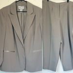 Jessica London Light Gray Blazer and Pants Set - 18W Photo 0