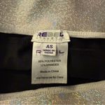 EUC Rebel Athletic Iconic Holo Glitter Waistband Athletic Shorts Black Photo 2