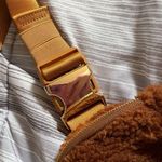 Lululemon Brown Sherpa Crossbody Bag with Gold Strap Photo 3