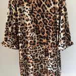 Ava & Grace Blouse Women's 3X Cheetah 3/4 Sleeve Animal Print Edgy Pocket V Neck Black Photo 5