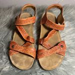 Taos Footwear Trulie Terracotta Orange and Tan Sandals Size 8 Photo 3