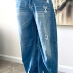 SheIn Distressed Blue Flare Jeans Photo 0