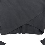 Rehab  - Asymmetrical Back Long Sleeve High Neck Ribbed Sweater Top in Black Photo 3