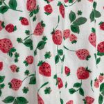 J.Crew Plus 2X 100% Cotton Strawberry Print Ruffle Hem Midi Skirt Photo 7