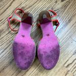 Poetic License | Chevron Woven Open Toe Wooden Heels Size 9 Orange Photo 11