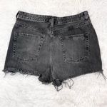 Topshop Women’s Washed Black Denim Jean Ripped Mom Shorts 8 Photo 3