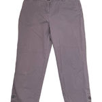 Ann Taylor Ann‎ Taylor Loft Womens Curvy Crop Pants Size 4 Tan Button Ankles Stretch 29X23 Photo 0