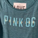 Victoria's Secret  PINK Teal Graphic Sweatshirt | Size Small Photo 2