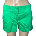 New York & Co. Womens Dress Shorts Cuffed Bright Green Summer Lightweight Sz 0 Photo 2