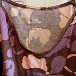 Stars Above Floral Camisole Tank Top Brown Purple Pink V Neck Spaghetti Strap L Photo 4