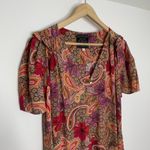 Johnny Was Jade Paisley Midi Dress Pink Multi Dress Small Photo 11