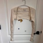 American Eagle  Womens Ultra Cropped Bolero Cardigan Open Front Beige Small NEW‎ Photo 1