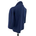 J.Crew 100% Merino Wool Sophie Cropped Blazer Sweater Open Front Navy Size 2 Photo 2