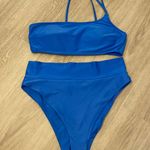 Aerie Blue one shoulder/ high waisted bikini Photo 1