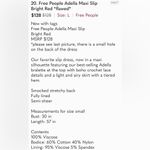 Free People NWT  Adella Maxi Slip Bright Red *flawed* see last picture Photo 7