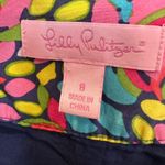 Lilly Pulitzer 100% Silk Bold Pattern Mini Skirt Size 8 Photo 1