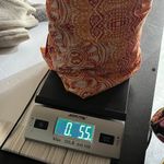 Indikka Women's Orange White Embroidered Beaded Cotton Tunic Top Size Large Photo 7