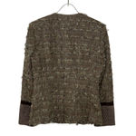 Bosca 1990s Vintage Brown Tweed Jacket Stunning Knit Frayed Twee Jacket Small Size M Photo 4