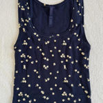 SKIMS New  Cotton Rib Tank Navy Daisy Print Photo 0