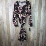 Rachel Rachel Roy Size 3X Long Sleeve Tie Waist Below The Knee Floral Dress Pink Photo 1