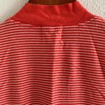 Anthropologie  tla High Neck Top Mini Stripe Orange White Medium Photo 5