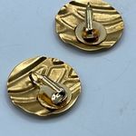 Vintage big round enamel clip back earrings Pink Photo 5