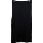 ANINE BING Anine Bing Riley Ribbed Knit Black Midi Pencil Skirt Back Slit Medium $199 Photo 3