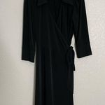 Laundry by Design  Black True Wrap address Career Work Knee Length Small Photo 3