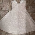 Windsor Large  Strapless Plunge Neck Ivory Rosette Embossed Dress. NWT Photo 2